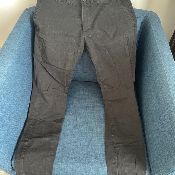 J Crew Skinny Stretch Pants in Black Size 32x30 - Picture 2 of 3